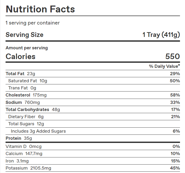 Chicken Tikka Masala – Calories & Nutrition Facts