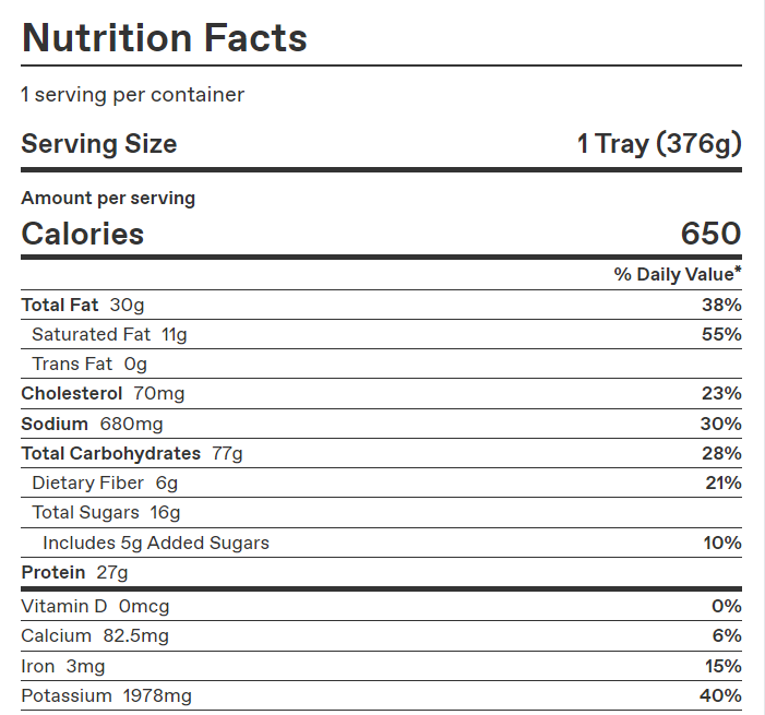 Pulled Pork Al Pastor – Calories & Nutrition Facts