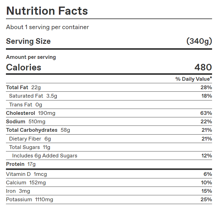 Korean-Style Veggie Bibimbap – Calories & Nutrition Facts