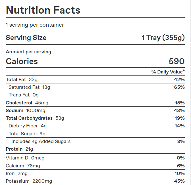 K-Town Pork & Purple Sticky Rice – Calories & Nutrition Facts