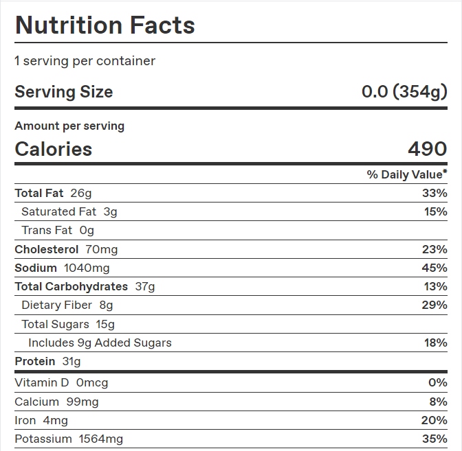 Chicken Pad Thai – Calories & Nutrition Facts